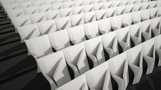 Zaha Hadid: siedziska Array, przeznaczone do sal widowiskowych i audytoriów; prezentacja - Mediolan 2013