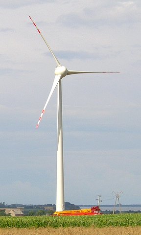 Elektrownia wiatrowa na Pomorzu. Fot. Wikimedia Commons