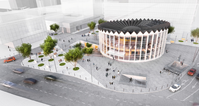 III nagroda w konkursie na modernizację Rotundy. Autorzy: DOBOSZ ARCHITEKCI, Maciej Dobosz, Joanna Major, Izabela Owczarek, Karolina Kalitan, Polska