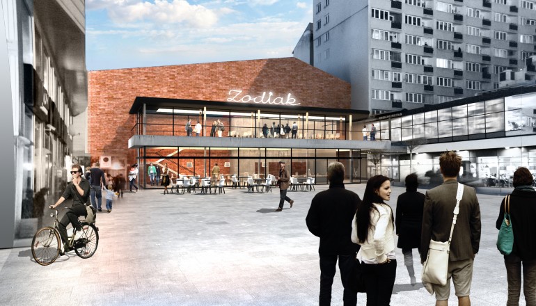 Plac przed Warszawskim Pawilonem Architektury Zodiak