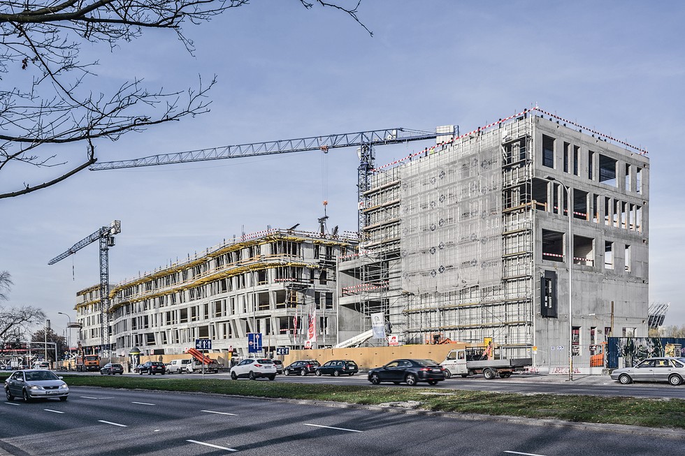 Budynki WTW i The Tides nad Wisłą