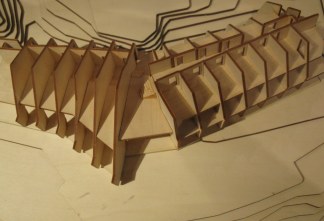 Architektura norweska 2005-2010; jedna z prezentowanych na wystawie makiet