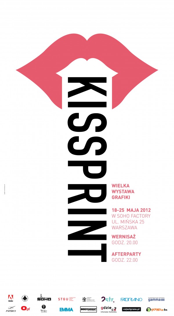 Kissprint - plakat wystawy młodej polskiej grafiki