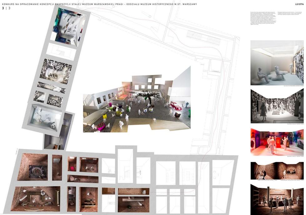 Wystawa stała w Muzeum Warszawskiej Pragi. Koncepcja: 137kilo Architekci – Projektanci Jan Sukiennik. Plansza konkursowa 3