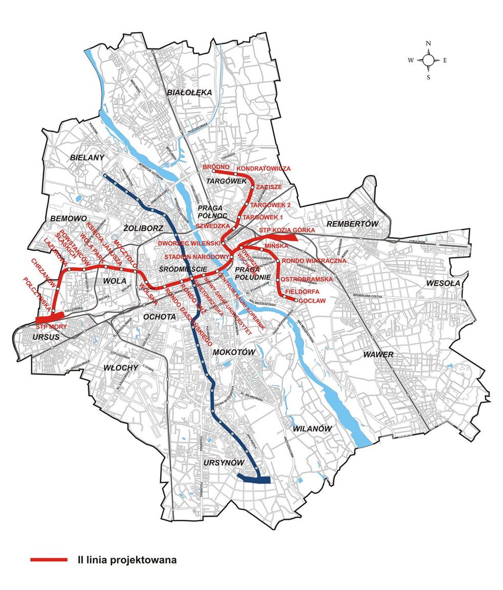 Druga linia metra w Warszawie -pierwszy odcinek  ma zostać otwarty w 2014 roku. Nowa inwestycja pozwoli na połączenie dwóch oddzielonych rzeką części miasta