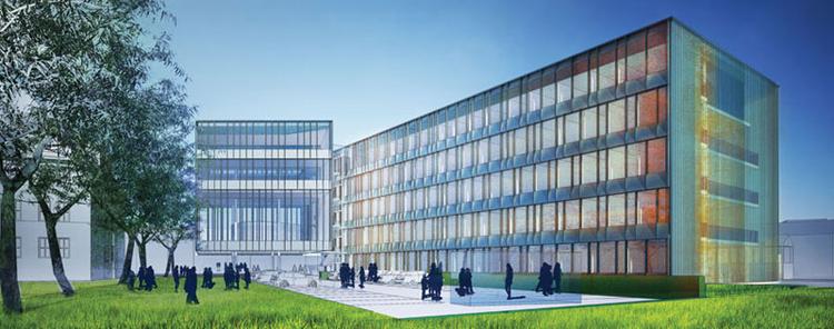Atrium odgrywa duża rolę w systemie klimatyzacji Sądu rejonowego w Nysie, zaprojektowanego przez pracownię architektoniczną Atelier Loegler