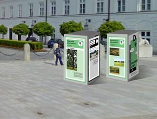 Wystawa pokonkursowa przed Pałacem Prezydenckim w Warszawie
