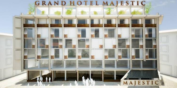 Nowa fasada hotelu Grand Majestic we Florencji