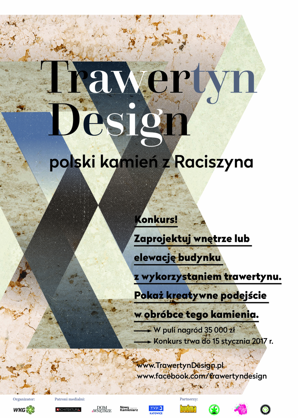 Plakat konkursu "Trawertyn"