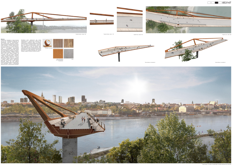 Nowy pieszo-rowerowy most przez Wisłę
