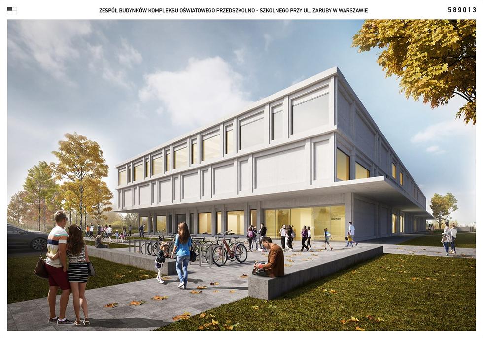 Architektura, która uczy – wyniki konkursu na projekt szkoły przy ul. Zaruby w Warszawie