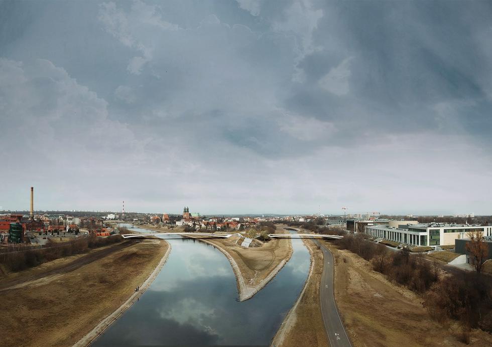 Kładka nad Wartą w Poznaniu – zwycięski projekt Architektonicznej Pracowni Autorskiej Jerzego Gurawskiego
