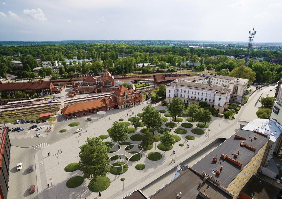 Plac Dworcowy w Opolu