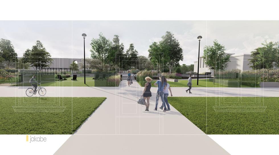 Nowy Skwer Sportów Miejskich w centrum Warszawy projektu JAKABE