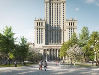 W 2024 roku Warszawa zyska nowy plac – tzw. plac Centralny [NOWE WIZUALIZACJE]