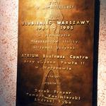 Tablica pamiątkowa – Ulubieniec Warszawy