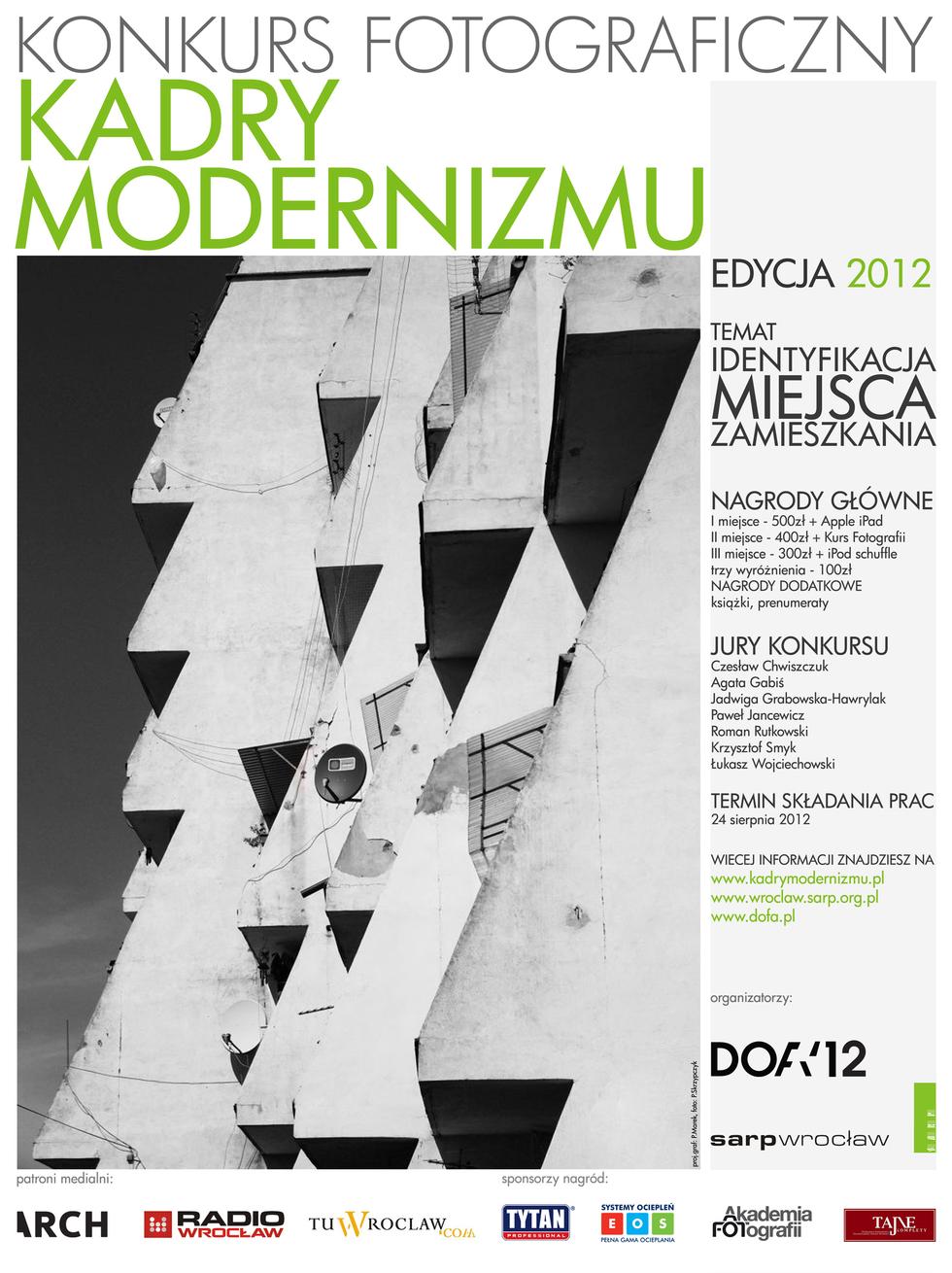 Plakat konkursu Kadry Modernizmu